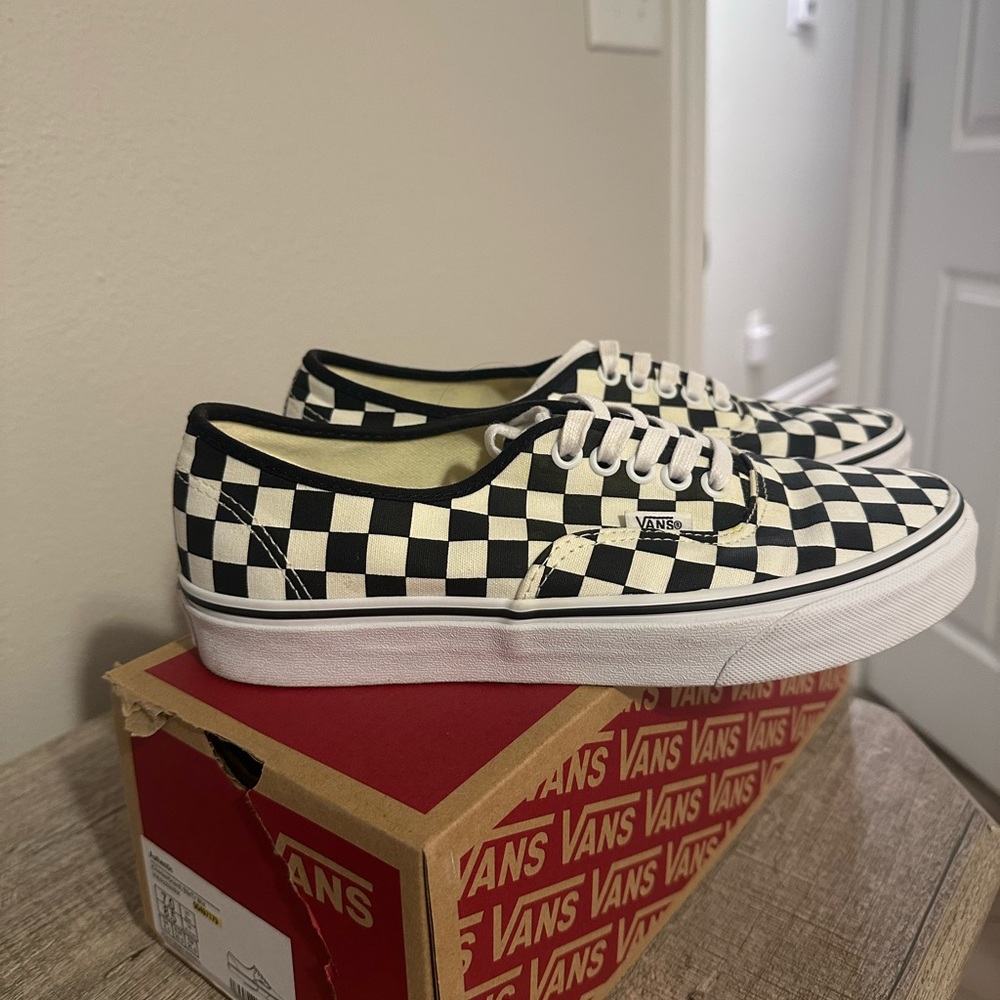Vans Black and White Checkerboard Shoes